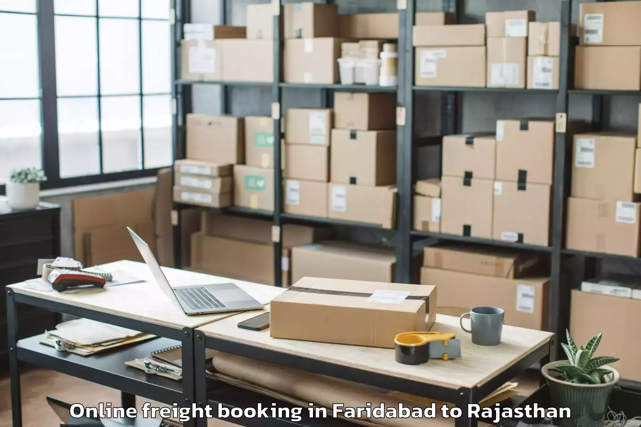 Trusted Faridabad to Banswara Online Freight Booking